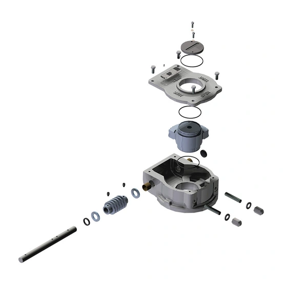 AB-SS Gearbox - Manual Part Turn Gearbox Stainless Steel Exploded View