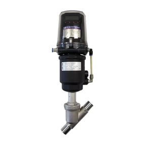 M&M - Control Sanitary Piston Actuated Valve with Integrated Positioner - Tube Weld & Clamp