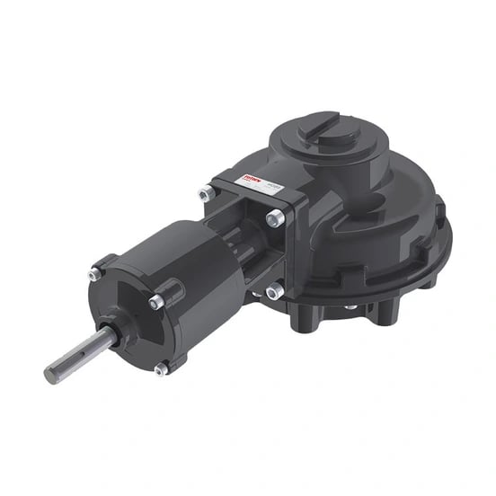 HOB MPR Gearbox - Hand Operated Bevel with Modular Planetary Reducer - Black