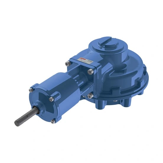 HOB MPR Gearbox - Hand Operated Bevel with Modular Planetary Reducer - Blue