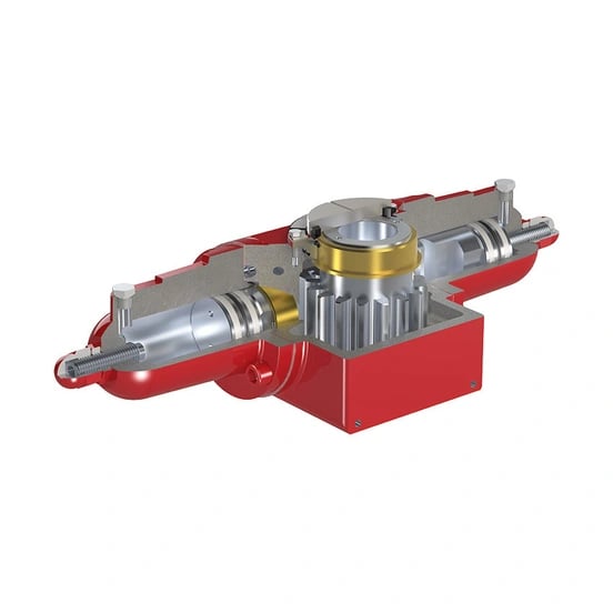 RH Range - Rack and pinion actuators - cutaway